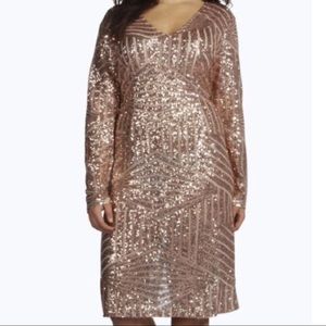Boohoo Plus Sequin Dress